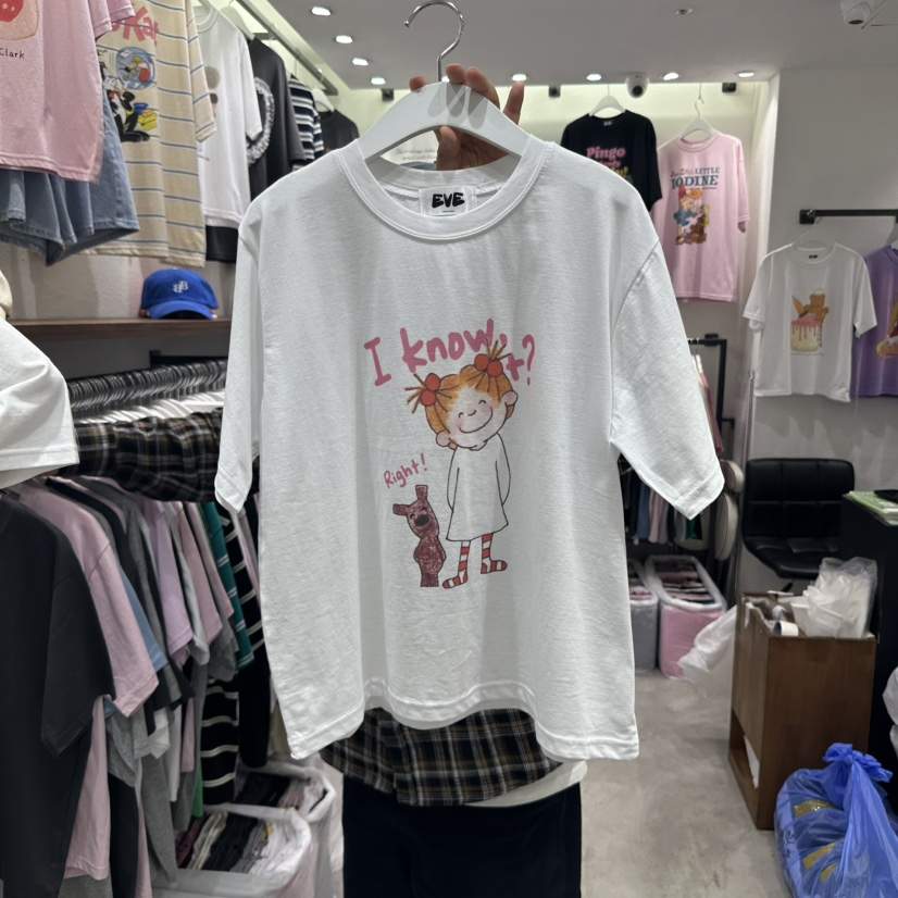 EVE韓國㊣直郵東大門代購女裝新品25春夏時尚休閑推薦人氣T恤EVET恤