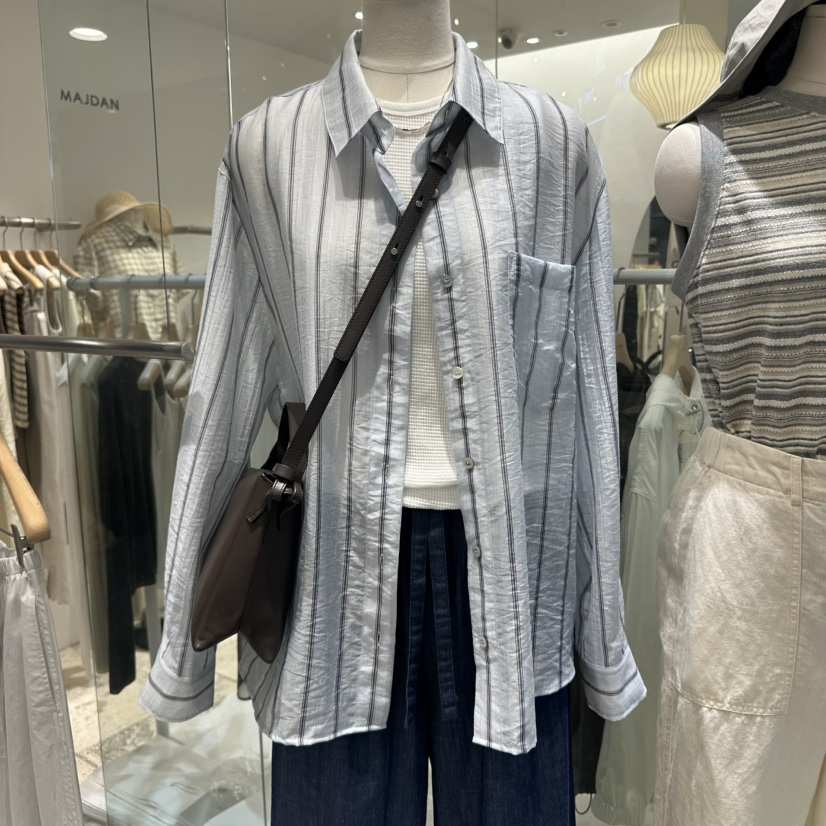 MAJDAN韓國代購女裝新品職業25春夏休閑推薦真品襯衫蕾絲衫MAJDAN襯衫/蕾絲衫