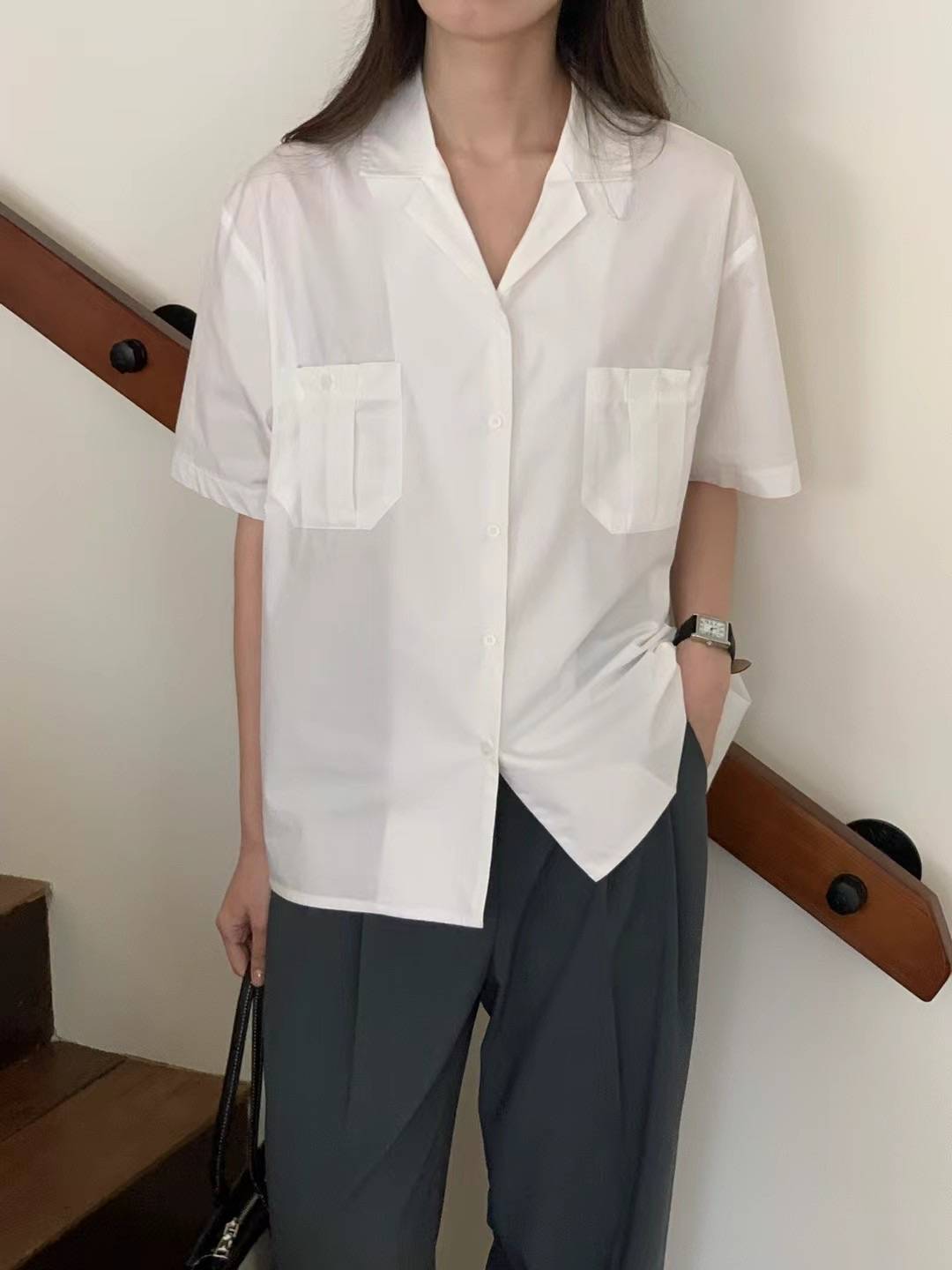 LENEUF東大門實拍女裝新款時尚25春夏推薦真品休閑襯衫蕾絲衫LENEUF襯衫/蕾絲衫