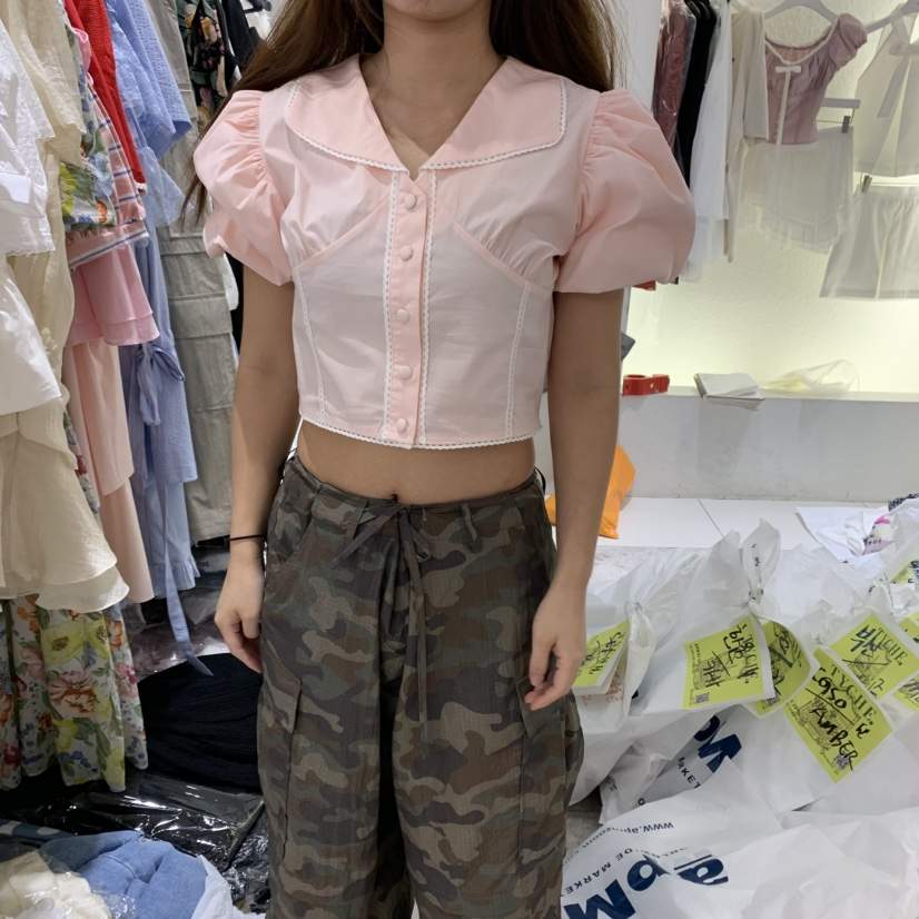 TYCHE東大門直郵女裝新品熱賣休閑人氣25春夏真品襯衫蕾絲衫TYCHE襯衫/蕾絲衫