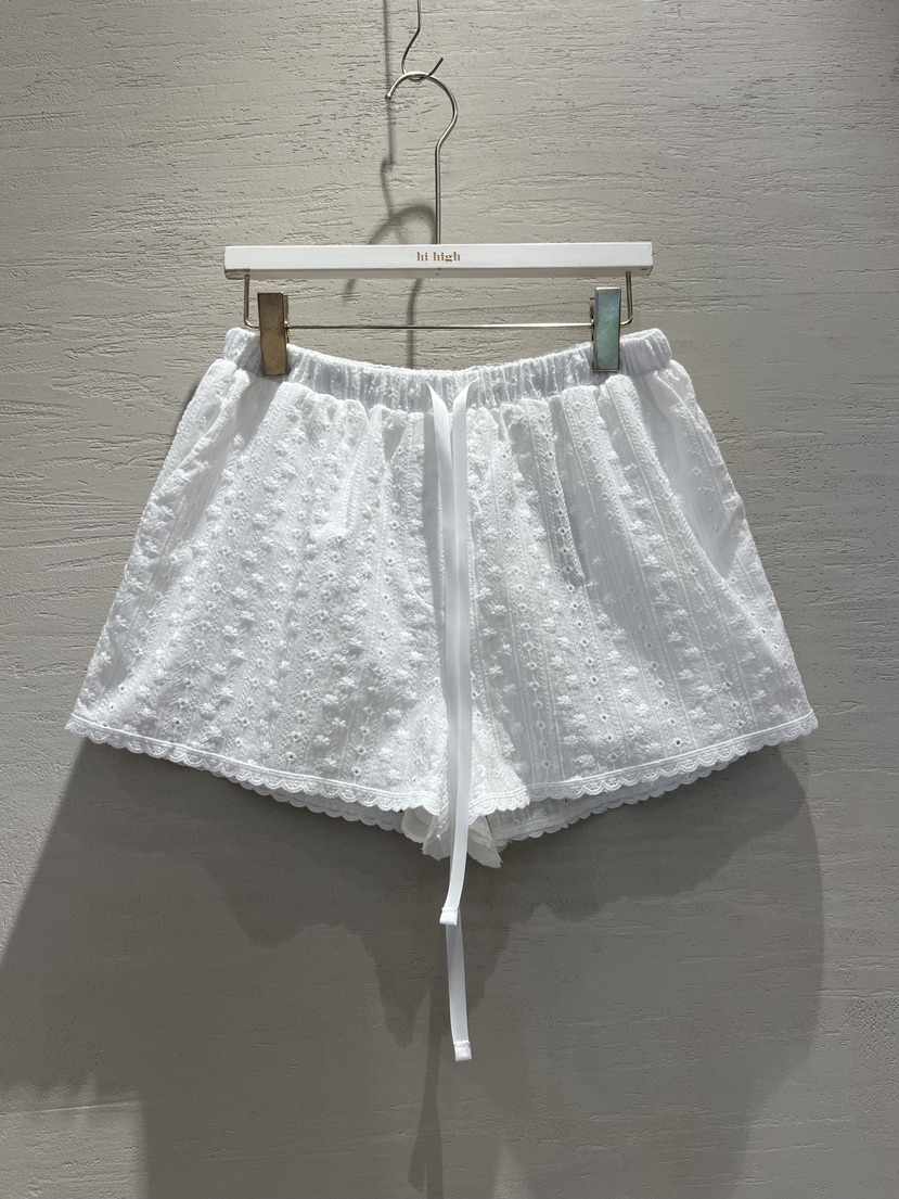 HI HIGH韓國直郵女士新品時尚人氣25春夏職業休閑短褲蕾絲SEESTAR/hi high短褲