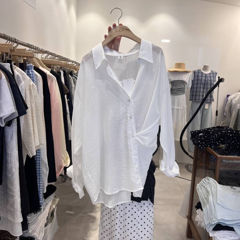 TAN&amp;COMO韓國代購女裝新品熱賣休閑職業25春夏襯衫蕾絲衫tan-COMO襯衫/蕾絲衫