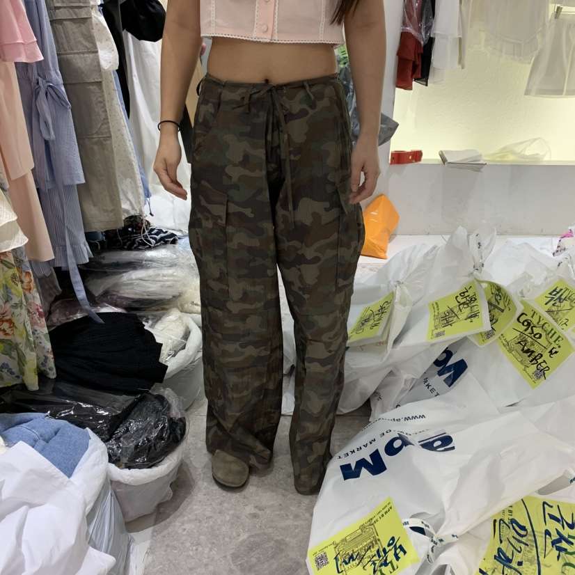 TYCHE韓國直郵女裝新款時尚真品人氣25春夏職業推薦休閑褲迷彩TYCHE休閑褲