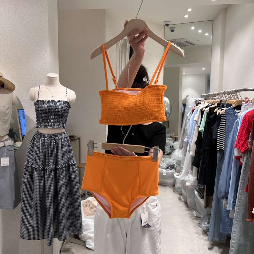 SSEMIENNE韓國代購女裝新款25春夏休閑推薦熱賣時尚泳裝兩件套SSEMIENNE泳裝