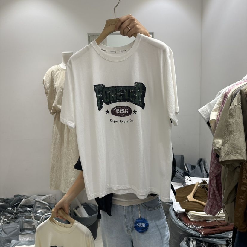 URBANSTORY/REMAKING東大門代購女士新款熱賣時尚休閑推薦T恤Remaking/URBANSTORYT恤