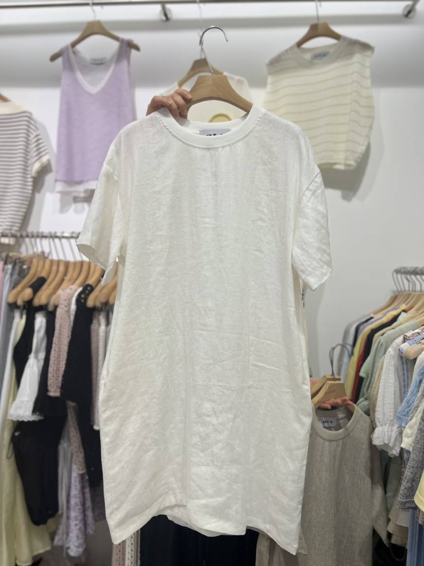 OLA東大門實拍女裝新品25春夏時尚職業真品推薦熱賣連衣裙亞麻mellor/OLA連衣裙