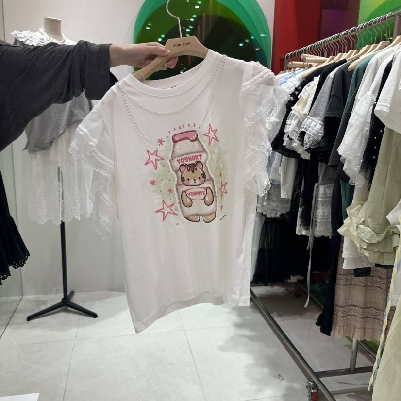 MINI UNNI東大門直郵女士新品熱賣25春夏休閑真品推薦職業T恤MINI UNNIT恤