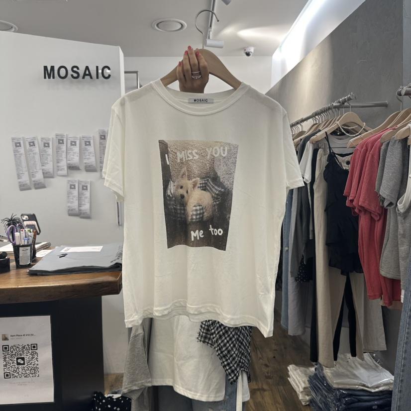 MOSAIC韓國直郵女裝新款時尚職業熱賣人氣推薦25春夏休閑T恤MOSAICT恤