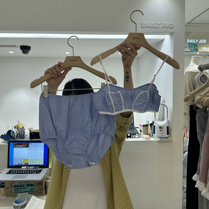 DAILYJUD韓國直郵女裝新款人氣25春夏職業熱賣真品套裝格紋DAILY JUD套裝