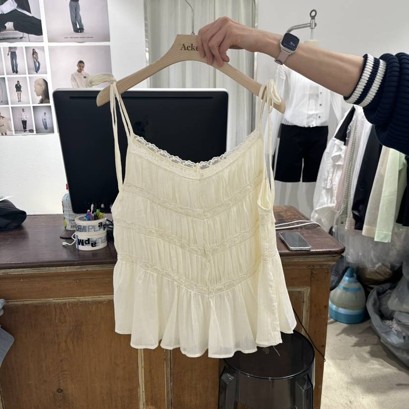 ACKER東大門代購女士新品熱賣休閑職業25春夏推薦吊帶背心蕾絲ACKER吊帶/背心