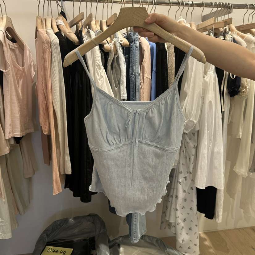 VEGETABLE韓國直郵女裝新品推薦熱賣休閑真品人氣吊帶背心蕾絲VEGETABLE吊帶/背心