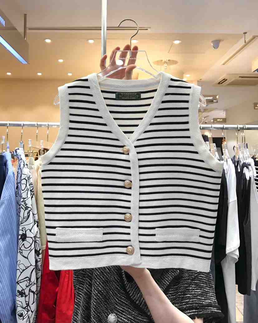 WORK SHOP東大門代購女裝新品時尚推薦職業休閑25春夏馬甲Work_shop馬甲
