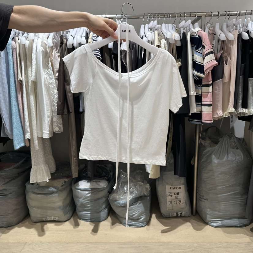 FAVOR-P韓國直郵㊣女裝新品人氣職業推薦25春夏時尚休閑T恤FAVORT恤