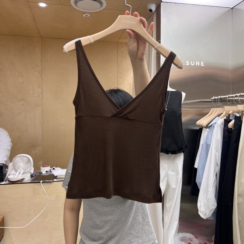 PLEASURE東大門㊣直郵女裝新品時尚25春夏真品職業吊帶背心PLEASURE吊帶/背心