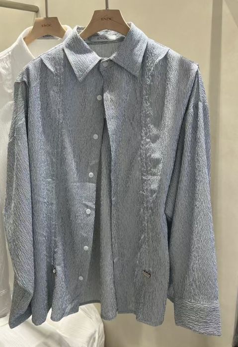 ENOC韓國代購㊣女士新品時尚25春夏真品襯衫蕾絲衫男女同款ENOC襯衫/蕾絲衫