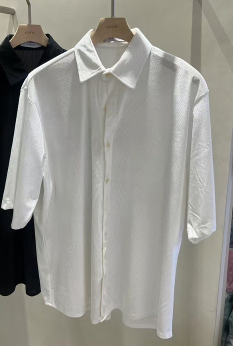 ENOC韓國代購㊣女士新品休閑時尚襯衫蕾絲衫男女同款天鵝絨ENOC襯衫/蕾絲衫
