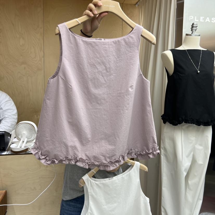 PLEASURE韓國直郵㊣女士新品時尚真品25春夏休閑推薦吊帶背心PLEASURE吊帶/背心