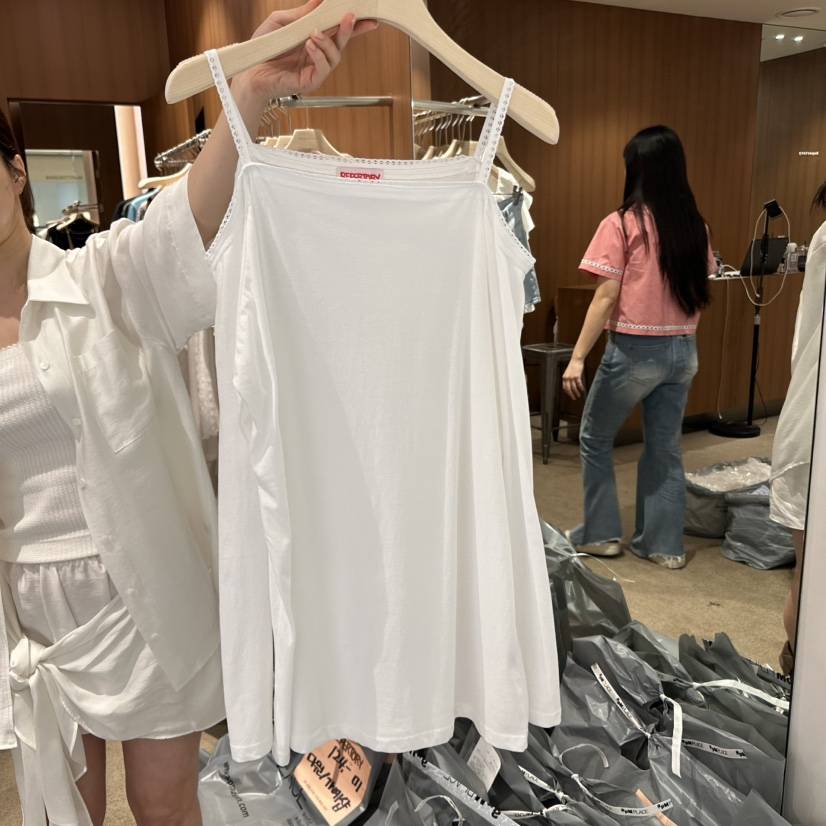 REPERTORY韓國代購㊣女士新品推薦熱賣休閑職業真品吊帶背心REPERTORY吊帶/背心