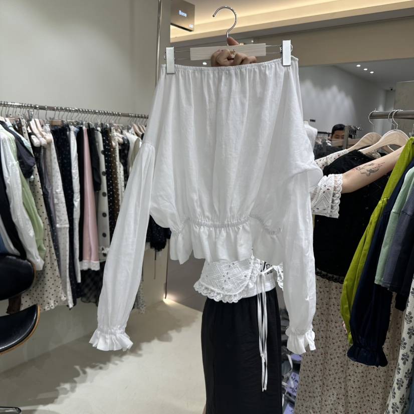 BENE東大門㊣實拍女士新品休閑人氣真品職業襯衫蕾絲衫亞麻布BENE襯衫/蕾絲衫