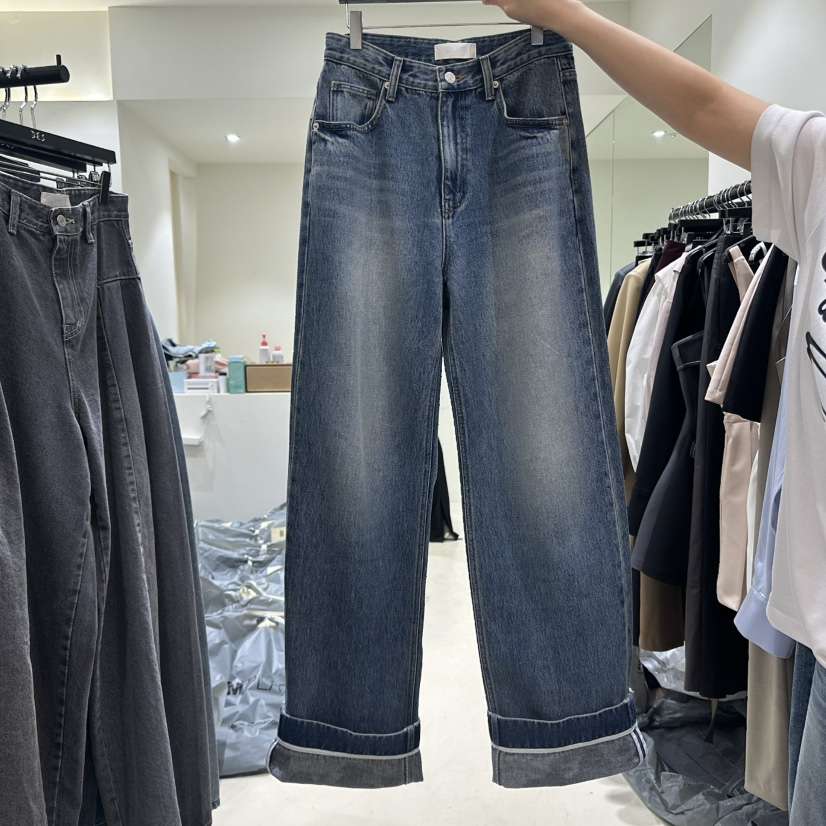BES韓國代購㊣女裝新品時尚職業人氣推薦休閑熱賣25春夏牛仔褲BES牛仔褲
