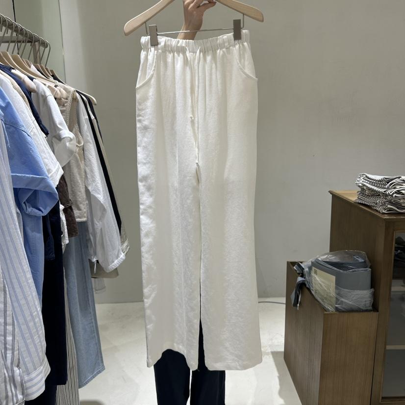 A WANT韓國代購㊣女士新品熱賣時尚休閑職業人氣休閑褲亞麻A WANT休閑褲