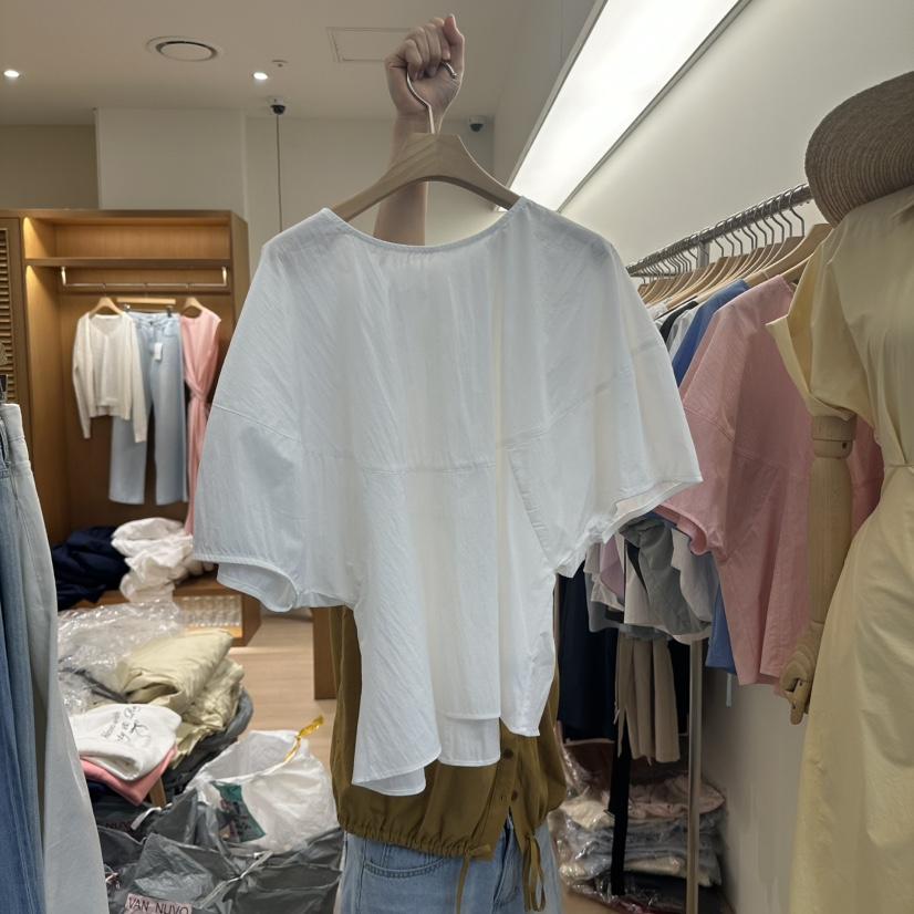 VAN NUVO韓國直郵㊣女裝新品25春夏真品職業時尚襯衫蕾絲衫VAN NUVO襯衫/蕾絲衫