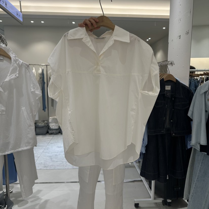 BLUEI-D東大門㊣實拍女裝新品熱賣25春夏休閑職業襯衫蕾絲衫Blue i-d襯衫/蕾絲衫