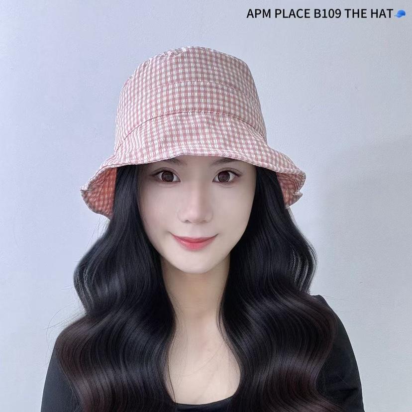 THE HAT-P東大門㊣代購女裝新品休閑時尚推薦帽子漁夫帽格紋THE HAT帽子