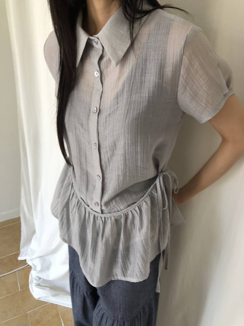 FLASH韓國直郵㊣女士新款職業人氣真品推薦時尚25春夏襯衫蕾絲衫FLASH襯衫/蕾絲衫