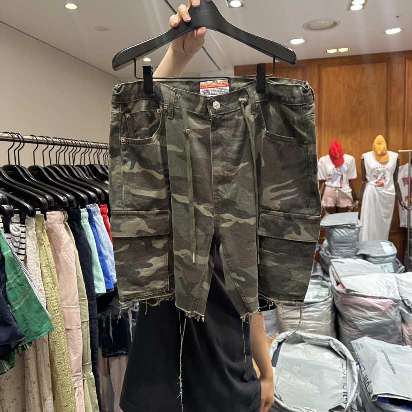 GARMENT-P東大門㊣實拍女士新品熱賣休閑職業25春夏短褲迷彩GARMENT短褲