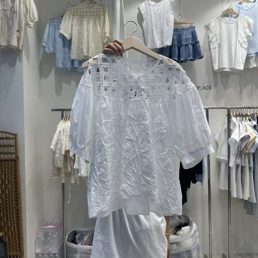 HOT PLACE東大門㊣直郵女裝新品休閑25春夏職業襯衫蕾絲衫HOT PLACE/DREAM GIRIS襯衫/蕾絲衫