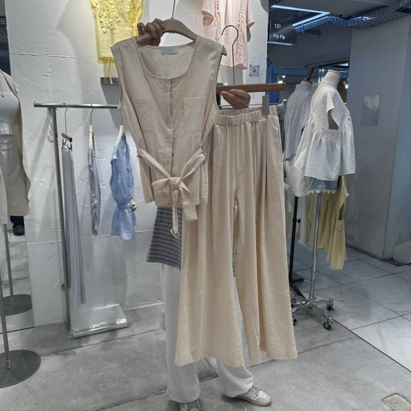 FIL FIL韓國直郵㊣女裝新品熱賣25春夏職業真品套裝含腰帶FLY FLY套裝