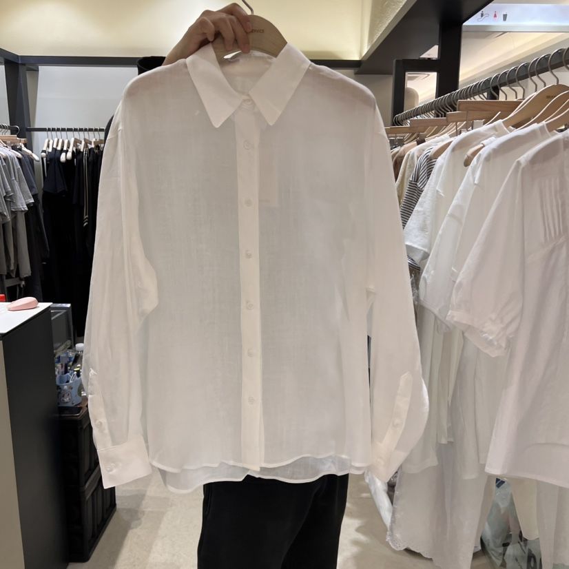 SELF SERVICE東大門㊣實拍女裝新品25春夏襯衫蕾絲衫亞麻布SELF SERVICE襯衫/蕾絲衫
