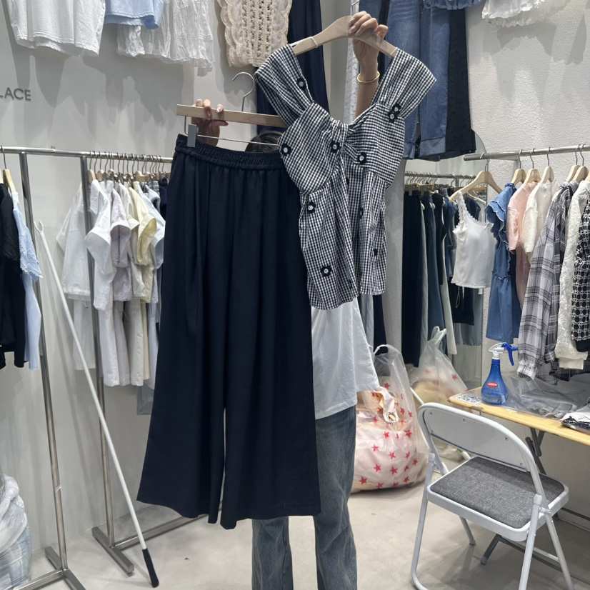 HOT PLACE韓國代購㊣女裝新品職業套裝兩件套刺繡套裝格紋HOT PLACE/DREAM GIRIS套裝