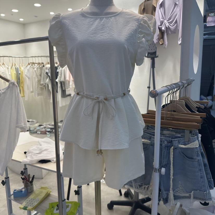 LULULALLA東大門㊣實拍女裝新款25春夏職業熱賣套裝含腰帶套裝LULULALLA套裝