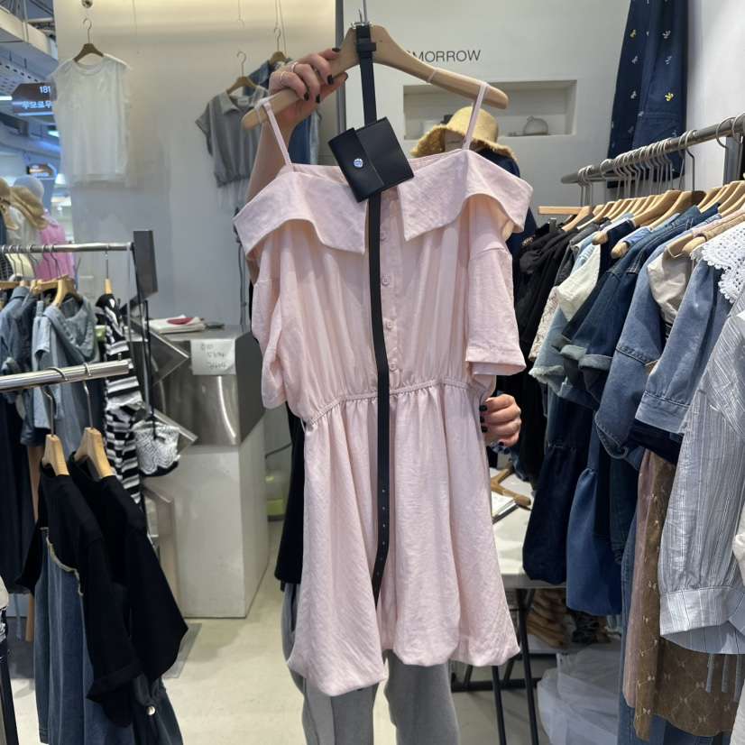 2MORROW東大門㊣實拍女裝新品人氣時尚熱賣職業連衣裙含腰帶2MORROW連衣裙