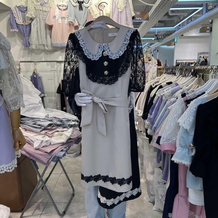 PAPA韓國代購㊣女士新款25春夏真品熱賣職業推薦休閑連衣裙PAPA連衣裙
