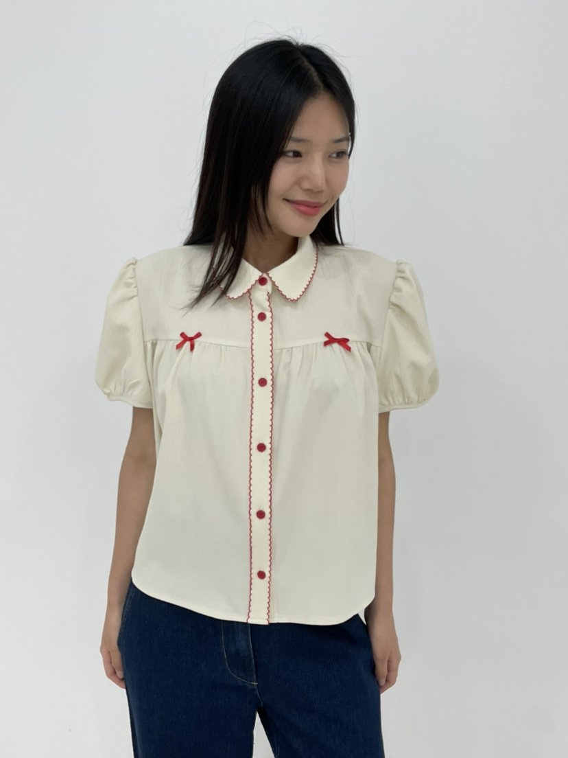 ANNA VERRY-P東大門㊣實拍女裝新款真品職業襯衫蕾絲衫刺繡ANNA VERRY/BELIEVE襯衫/蕾絲衫