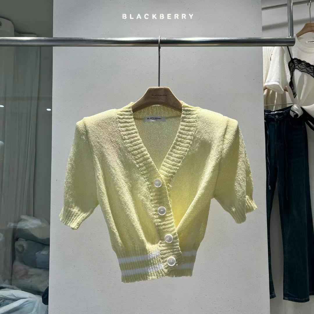 BLACKBERRY韓國代購㊣女士新款25春夏時尚熱賣真品職業針織衫BLACKBERRY針織衫