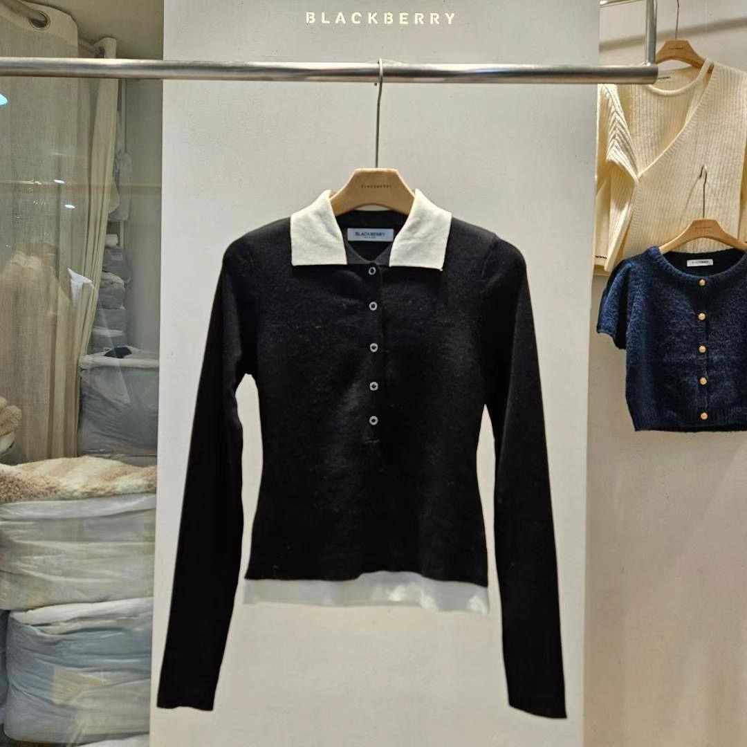 BLACKBERRY東大門㊣實拍女裝新款職業人氣時尚25春夏針織衫BLACKBERRY針織衫