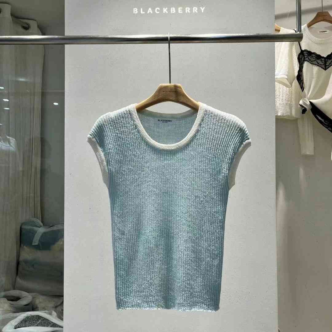 BLACKBERRY東大門㊣直郵女士新品時尚25春夏真品職業針織衫BLACKBERRY針織衫
