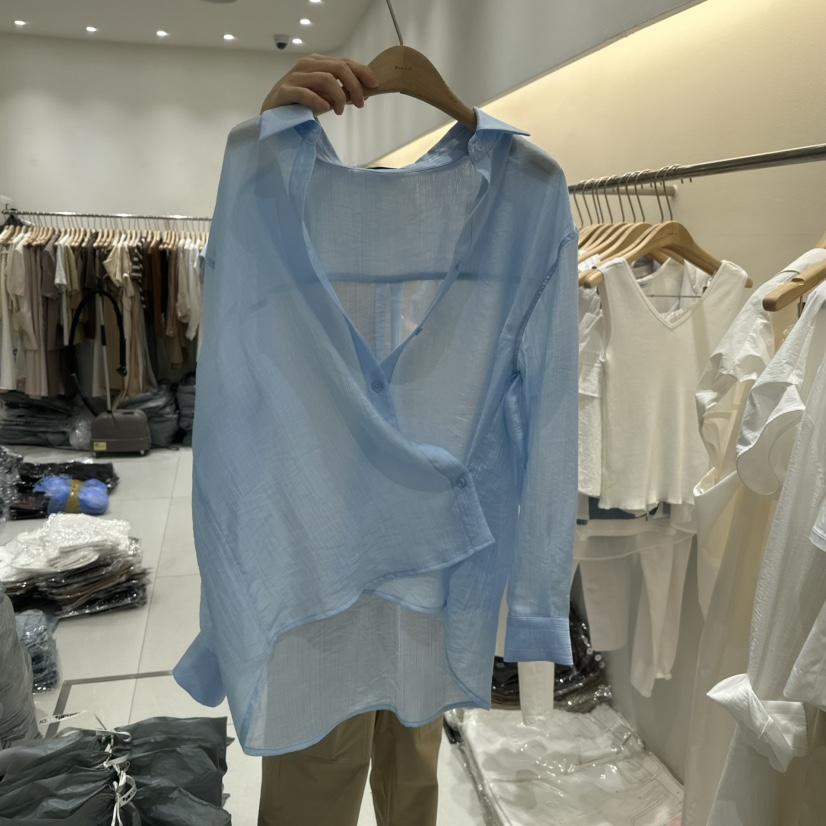 BLUEI-D東大門㊣實拍女裝新款25春夏時尚人氣熱賣襯衫蕾絲衫Blue i-d襯衫/蕾絲衫