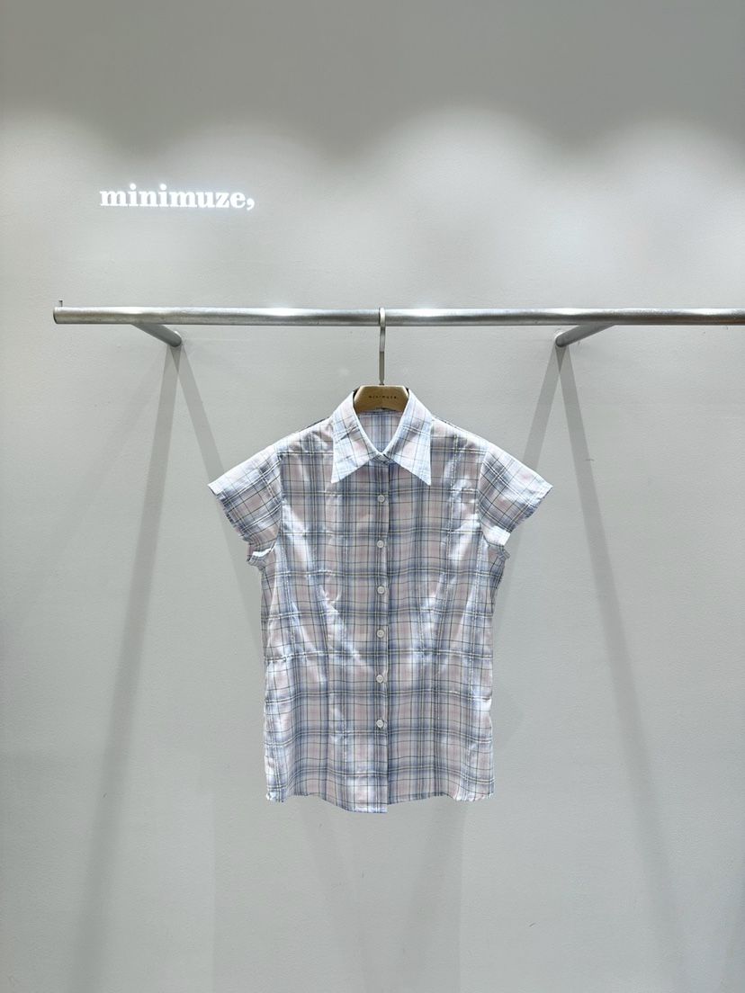 MINIMUZE韓國直郵㊣女士新品25春夏時尚職業推薦襯衫蕾絲衫MINIMUZE襯衫/蕾絲衫