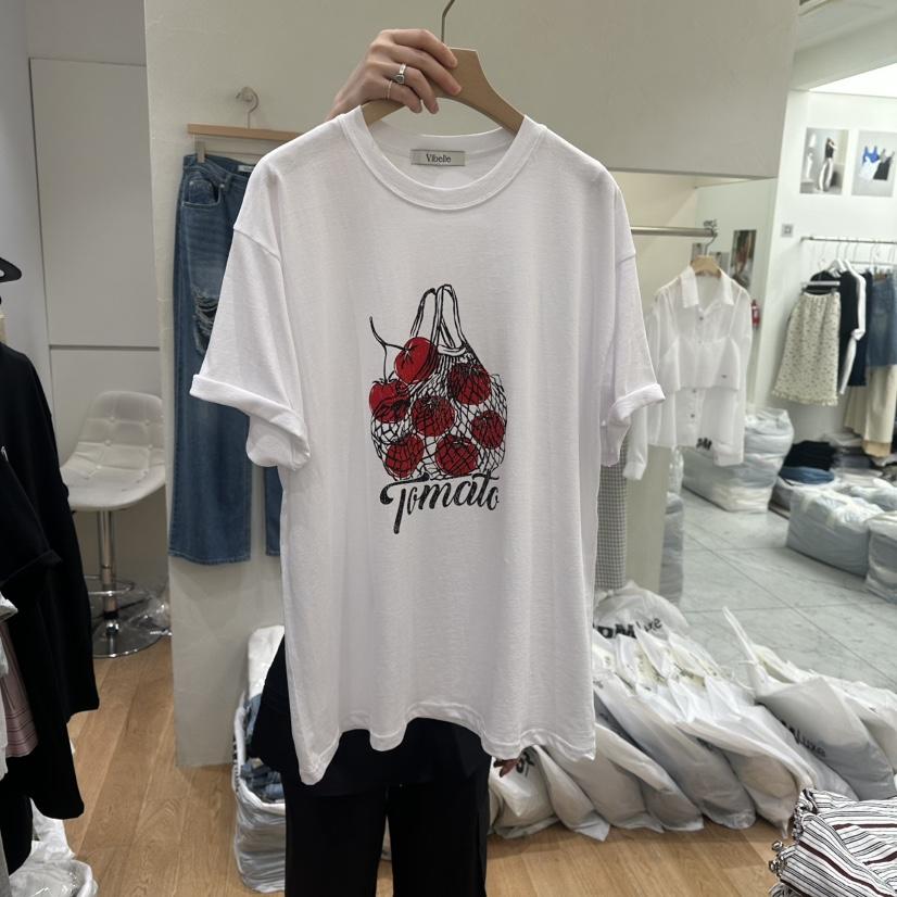 VIBELLE東大門㊣實拍女士新品時尚25春夏熱賣休閑推薦人氣T恤VIBELLET恤