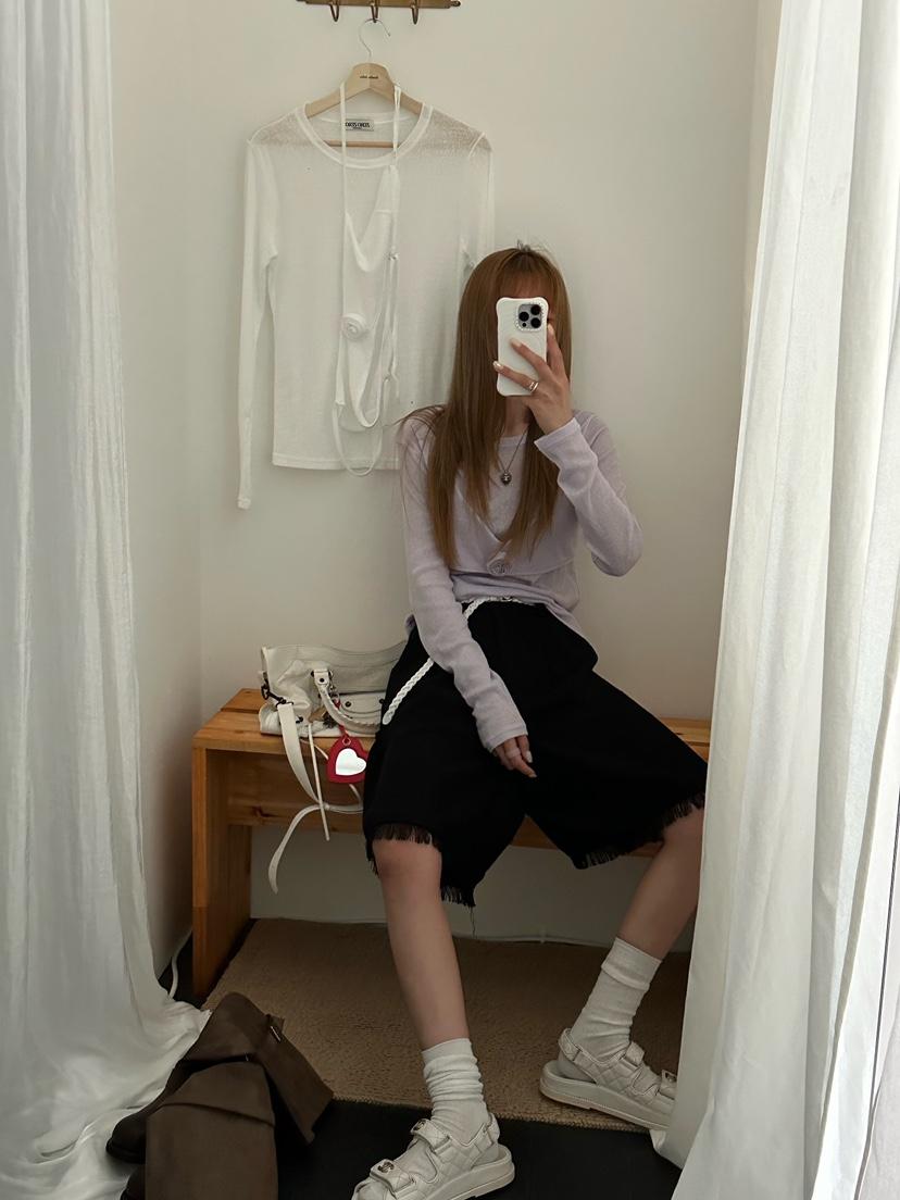 ZEROZERO東大門㊣實拍女士新款真品時尚短褲不含腰帶粗花呢ZEROZERO短褲