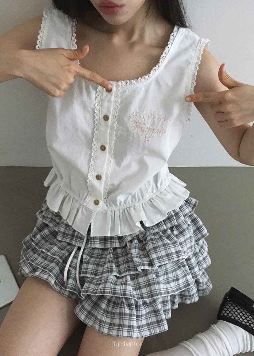 BY CHAPTER東大門㊣實拍女裝新品真品休閑時尚職業馬甲刺繡Chapter馬甲