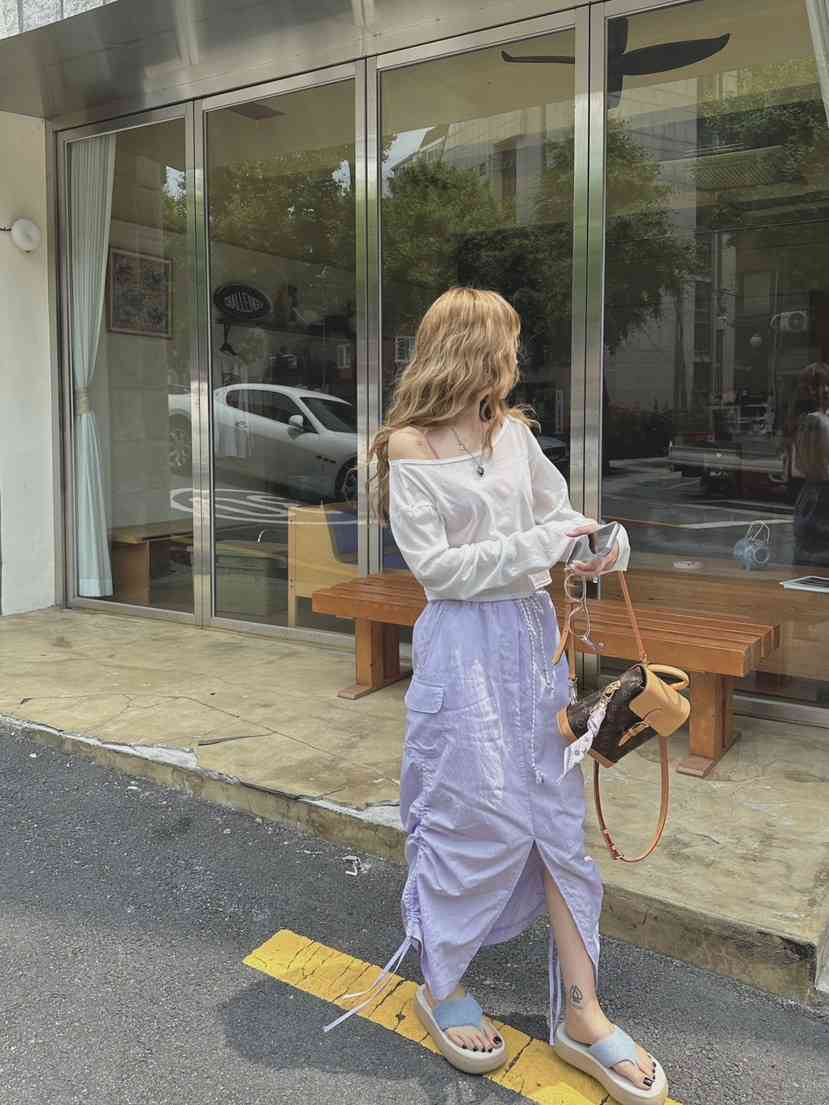 ZEROZERO韓國直郵㊣女士新品推薦休閑25春夏真品職業長裙工裝ZEROZERO長裙