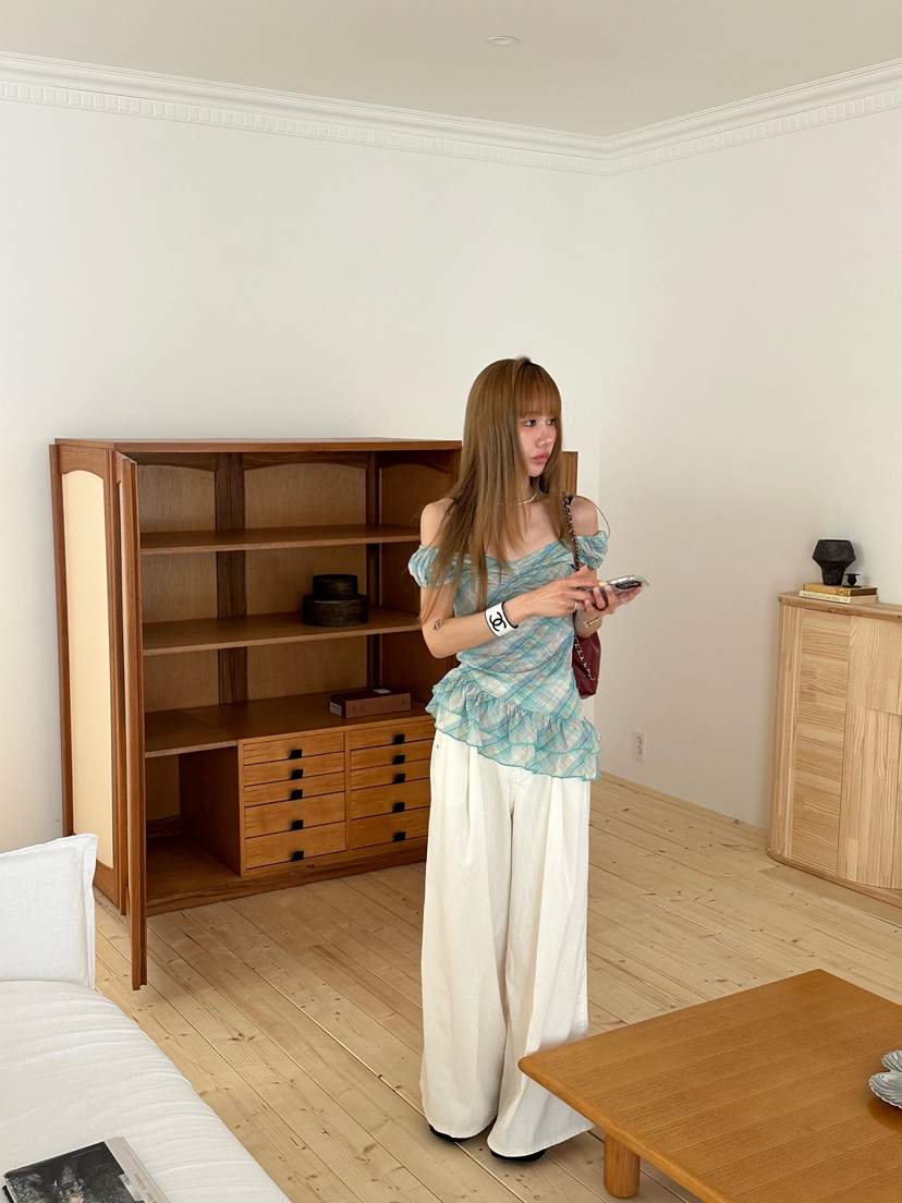 ZEROZERO韓國直郵㊣女裝新品熱賣人氣25春夏襯衫蕾絲衫格紋ZEROZERO襯衫/蕾絲衫