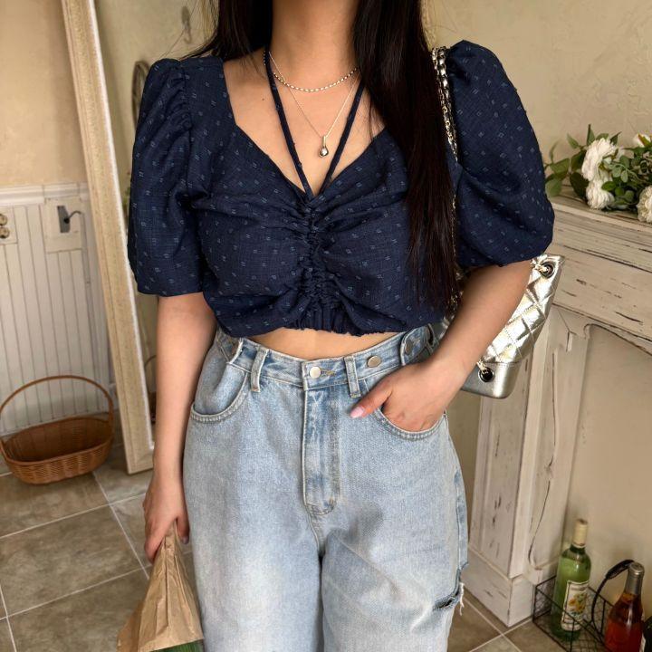 mars韓國直郵㊣女裝新款休閑職業真品25春夏時尚襯衫蕾絲衫mars襯衫/蕾絲衫