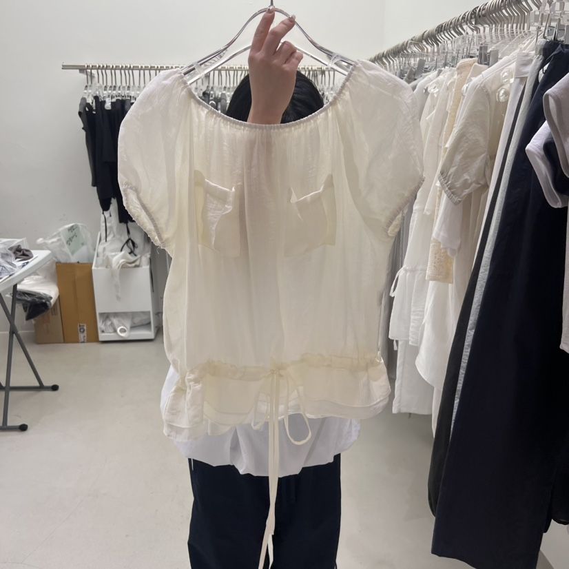 PADO韓國代購㊣女士新款25春夏人氣真品推薦熱賣襯衫蕾絲衫PADO襯衫/蕾絲衫